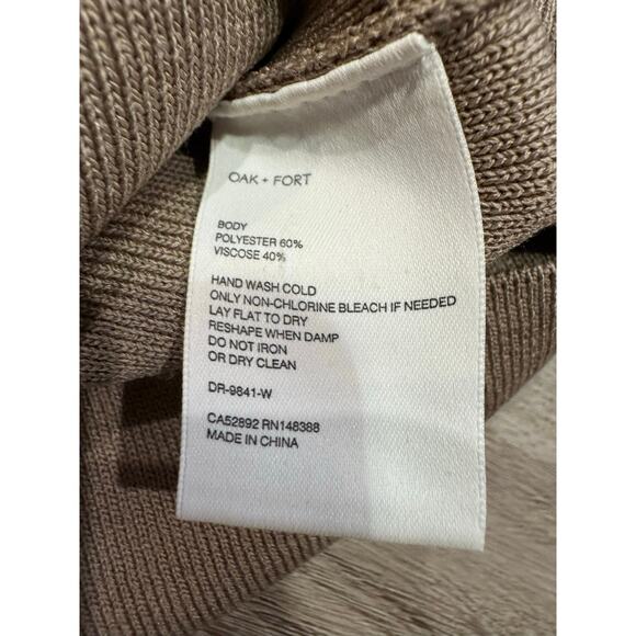 Oak + Fort One-Shoulder Knit Midi Dress with Cutout – Brindle, Size Small - Picture 7 of 9